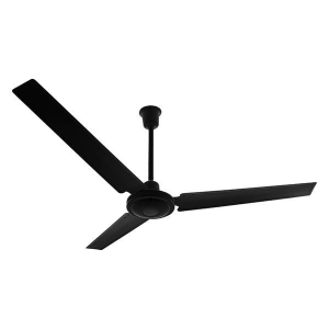 Wentylator sufitowy przemysłowy 140 cm 80W czarny – 5 prędkości i ścienny przełącznik