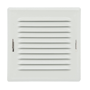 Kratka wentylacyjna zewnętrzna biała 14/14 z ramką montażową