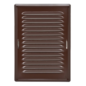 Kratka wentylacyjna zewnętrzna brązowa 14/21 z ramką montażową