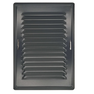 Kratka wentylacyjna zewnętrzna grafit połysk 14/21 z ramką montażową