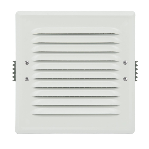 Kratka wentylacyjna zewnętrzna biała 14/14 z uchwytami łapkami