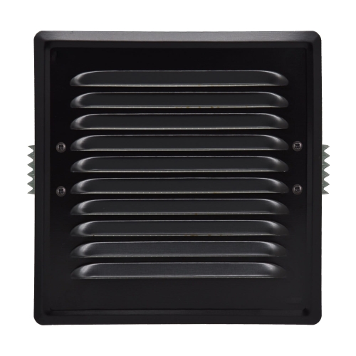 Kratka wentylacyjna zewnętrzna czarna 14/14 z uchwytami łapkami