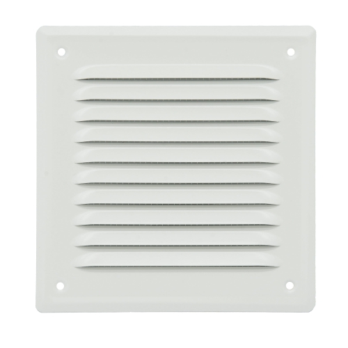 Kratka wentylacyjna zewnętrzna do otworów 14/14 biała przykręcana czterema wkrętami