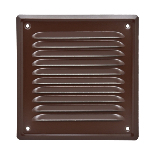 Kratka wentylacyjna zewnętrzna do otworów 14/14 brązowa przykręcana czterema wkrętami