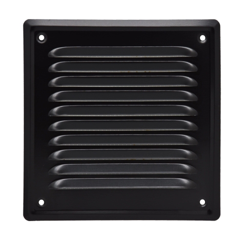 Kratka wentylacyjna zewnętrzna do otworów 14/14 czarna przykręcana czterema wkrętami