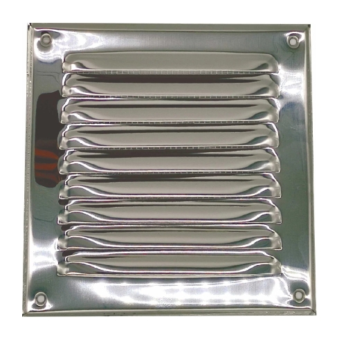 Kratka wentylacyjna zewnętrzna do otworów 14/14 nierdzewna przykręcana czterema wkrętami