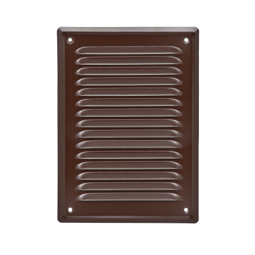 Kratka wentylacyjna zewnętrzna do otworów 14/21 brązowa przykręcana czterema wkrętami