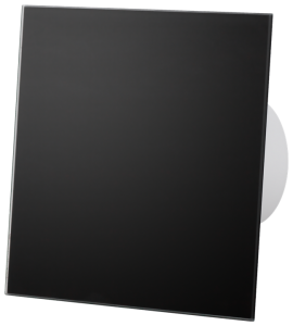 Komplet Wentylator dRim 100 S Panel Szklany Czarny Mat