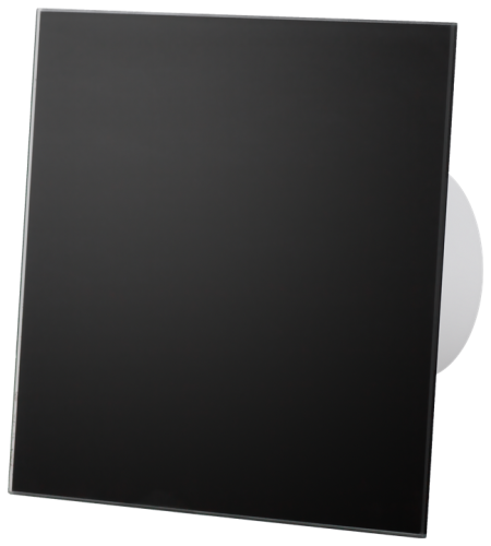Komplet Wentylator dRim 100 TS Panel Szklany Czarny Mat