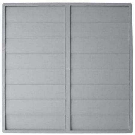 Kratka wywiewna szara z żaluzją PCV 560 mm