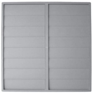Kratka wywiewna szara z żaluzją PCV 650 mm