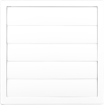 Kratka wywiewna biała z żaluzją