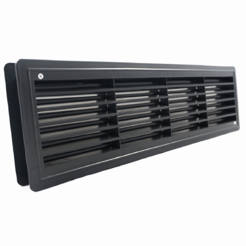 Kratka drzwiowa do otworów 120x435 mm czarna