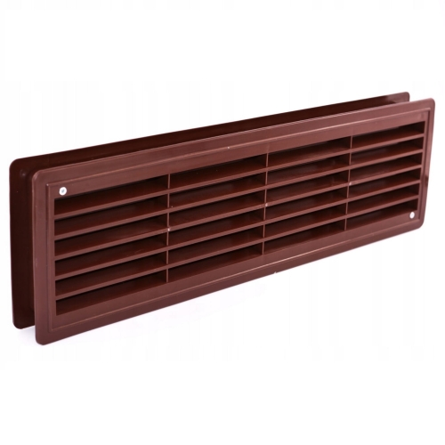 Kratka drzwiowa do otworów 120x435 mm brąz