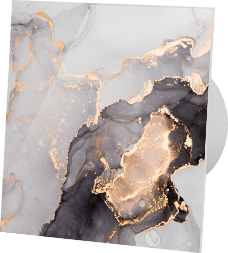 Komplet Wentylator dRim 100 TS Panel Szklany Różowo-złoty Marmur Połysk