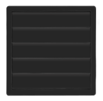 Kratka wywiewna grafitowa z żaluzją średnica 80-150