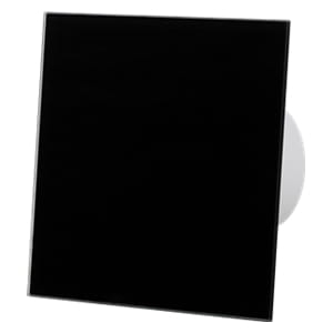 Komplet Wentylator dRim 100 PS Panel Szklany Czarny Połysk