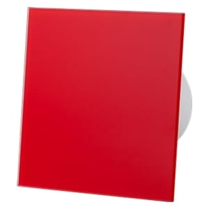 Komplet Wentylator dRim 100 S Panel Szklany Czerwony Połysk