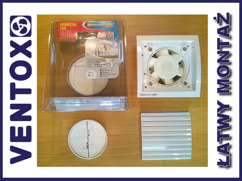 Wentylator ścienny z krótkim króćcem 35mm
